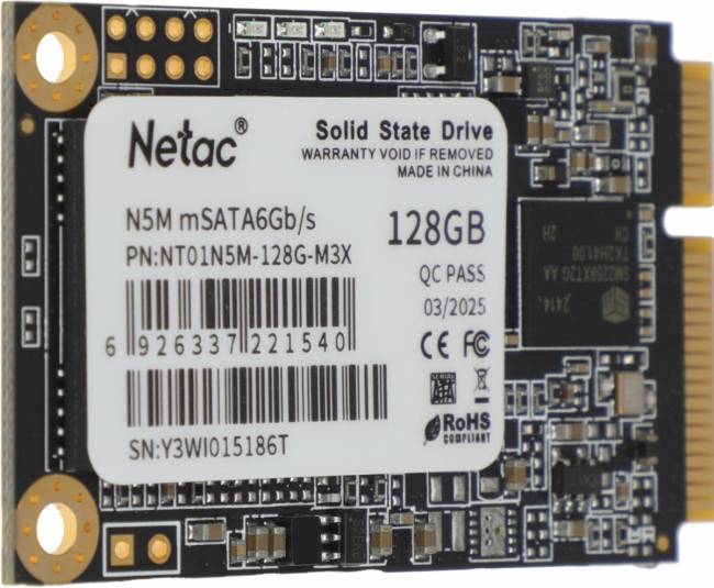 Накопитель SSD Netac NT01N5M-128G-M3X — для бизнеса и офиса Накопитель SSD Netac NT01N5M-128G-M3X — для бизнеса и офиса