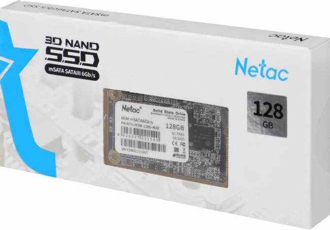 Накопитель SSD Netac NT01N5M-128G-M3X — для бизнеса и офиса Накопитель SSD Netac NT01N5M-128G-M3X — для бизнеса и офиса