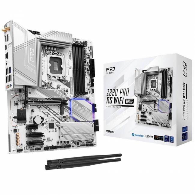Материнская плата ASRock Z890 PRO RS WIFI WHITE — для бизнеса и офиса Материнская плата ASRock Z890 PRO RS WIFI WHITE — для бизнеса и офиса
