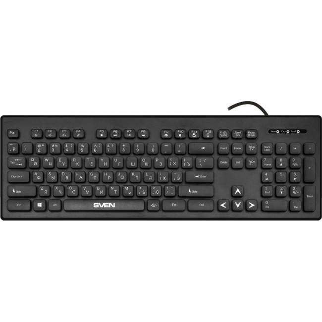 Клавиатура SVEN KB-C7500EL (104кл, подсветка ) Sven SV-020804 — для бизнеса и офиса Клавиатура SVEN KB-C7500EL (104кл, подсветка ) Sven SV-020804 — для бизнеса и офиса