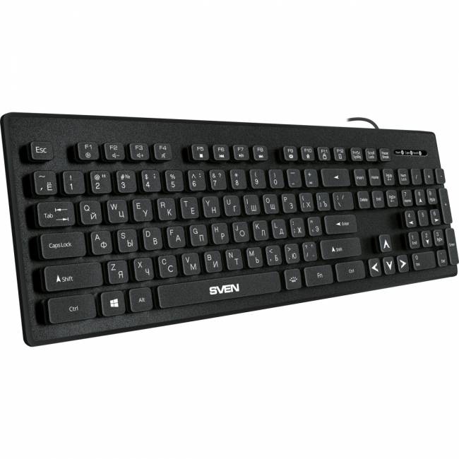 Клавиатура SVEN KB-C7500EL (104кл, подсветка ) Sven SV-020804 — для бизнеса и офиса Клавиатура SVEN KB-C7500EL (104кл, подсветка ) Sven SV-020804 — для бизнеса и офиса