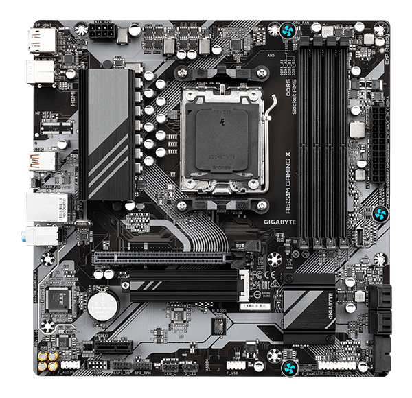 Материнская плата Gigabyte A620M GAMING X — для бизнеса и офиса Материнская плата Gigabyte A620M GAMING X — для бизнеса и офиса