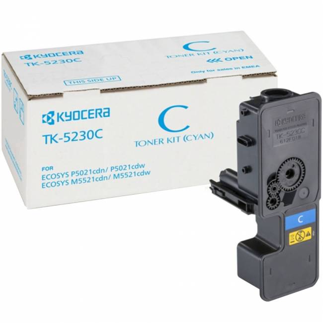 Тонер-картридж TK-5230C Kyocera P5021/M5521 2,2К, (O), синий — для бизнеса и офиса Тонер-картридж TK-5230C Kyocera P5021/M5521 2,2К, (O), синий — для бизнеса и офиса