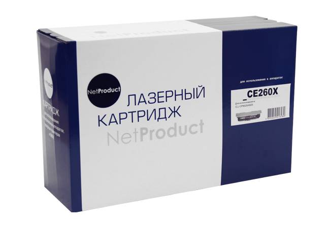 Картридж NetProduct (N-CE260X) для HP CLJ CP4025/4525, Восстановленный, Bk, 17K — для бизнеса и офиса Картридж NetProduct (N-CE260X) для HP CLJ CP4025/4525, Восстановленный, Bk, 17K — для бизнеса и офиса