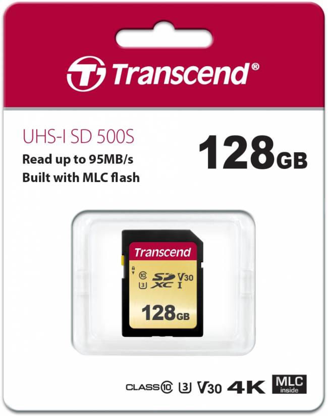 Карта памяти Transcend SDXC 500S — для бизнеса и офиса Карта памяти Transcend SDXC 500S — для бизнеса и офиса
