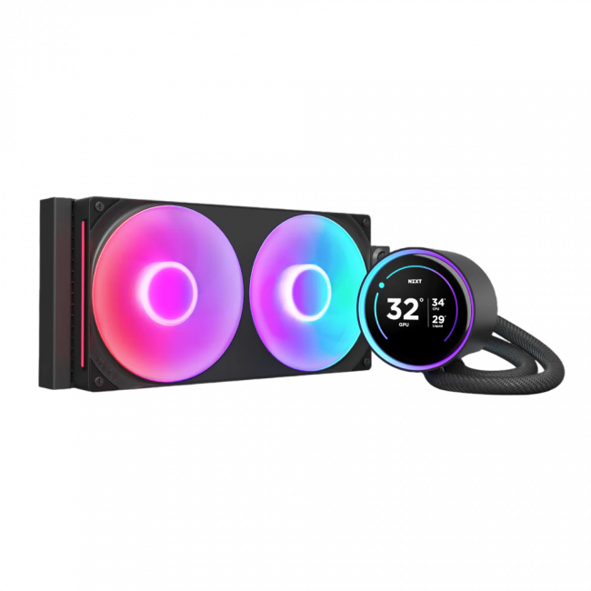 Система жидкостного охлаждения для ПК NZXT Kraken Elite 280 RGB RL-KR28E-B2 — для бизнеса и офиса Система жидкостного охлаждения для ПК NZXT Kraken Elite 280 RGB RL-KR28E-B2 — для бизнеса и офиса