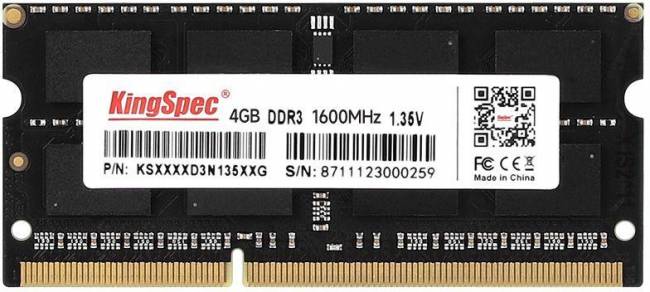 Память DDR3L 4GB 1600MHz SHENZHEN KINGSPEC ELECTRONICS TECHNOLOGY CO LTD KS1600D3N13504G — для бизнеса и офиса Память DDR3L 4GB 1600MHz SHENZHEN KINGSPEC ELECTRONICS TECHNOLOGY CO LTD KS1600D3N13504G — для бизнеса и офиса