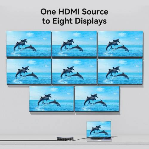 Разветвитель - сплиттер Vention HDMI 19F/8x19F на 8 мониторов Vention AKQB0 — для бизнеса и офиса Разветвитель - сплиттер Vention HDMI 19F/8x19F на 8 мониторов Vention AKQB0 — для бизнеса и офиса