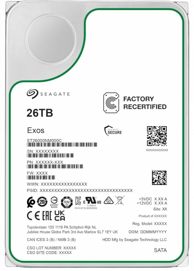 Жесткий диск Seagate ST26000NM000C — для бизнеса и офиса Жесткий диск Seagate ST26000NM000C — для бизнеса и офиса