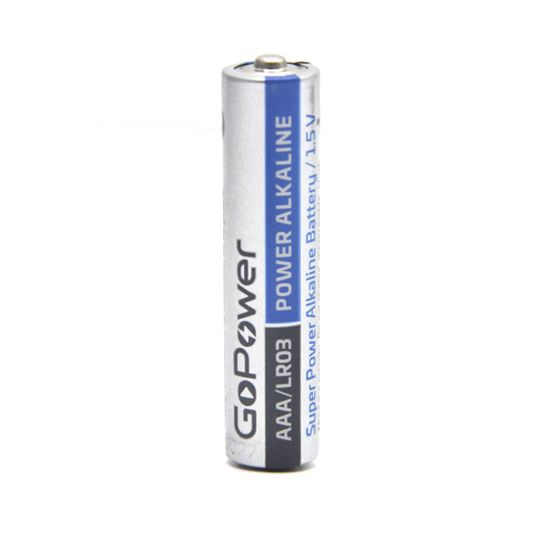 Батарейка GoPower LR03 AAA BL4 Alkaline 1.5V (4/48/576) блистер (4 шт.) Батарейка GoPower LR03 AAA (00-00015602) — для бизнеса и офиса