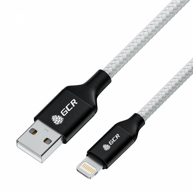GCR Кабель 1.0m USB AM/Lightning - поддержка всех IOS, MFI, белый нейлон, AL корпус черный, черный ПВХ, GCR-53332 Greenconnect GCR-53332 — для бизнеса и офиса GCR Кабель 1.0m USB AM/Lightning - поддержка всех IOS, MFI, белый нейлон, AL корпус черный, черный ПВХ, GCR-53332 Greenconnect GCR-53332 — для бизнеса и офиса