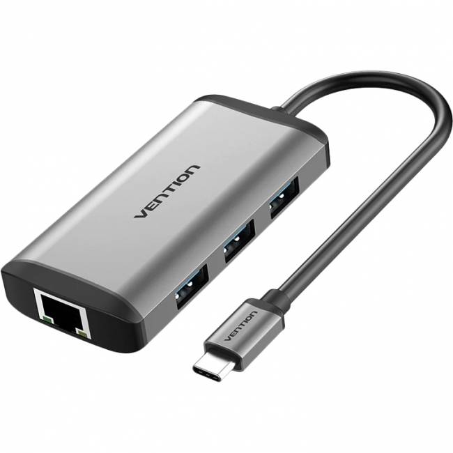 Мультифункциональный хаб Vention USB Type C 6 в 1 Мультифункциональный хаб Vention USB 3.1 M/HDMI 19F/VGA 15F/RJ45 F/USB 3.0 Type C F x 3 (CNCHB) — для бизнеса и офиса Мультифункциональный хаб Vention USB Type C 6 в 1 Мультифункциональный хаб Vention USB 3.1 M/HDMI 19F/VGA 15F/RJ45 F/USB 3.0 Type C F x 3 (CNCHB) — для бизнеса и офиса
