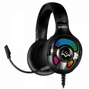 Игровые наушники с микрофоном SVEN AP-U1100MV, черный (USB, RGB, 7.1) SVEN AP-U1100MV SV-020828