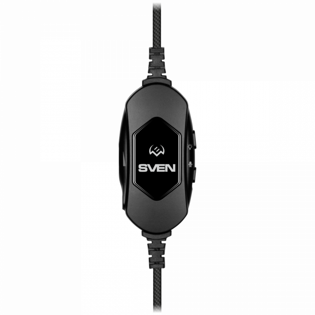 Игровые наушники с микрофоном SVEN AP-U1100MV, черный (USB, RGB, 7.1) SVEN AP-U1100MV SV-020828 — для бизнеса и офиса Игровые наушники с микрофоном SVEN AP-U1100MV, черный (USB, RGB, 7.1) SVEN AP-U1100MV SV-020828 — для бизнеса и офиса