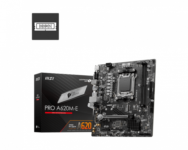 Материнская плата MSI PRO A620M-E — для бизнеса и офиса Материнская плата MSI PRO A620M-E — для бизнеса и офиса