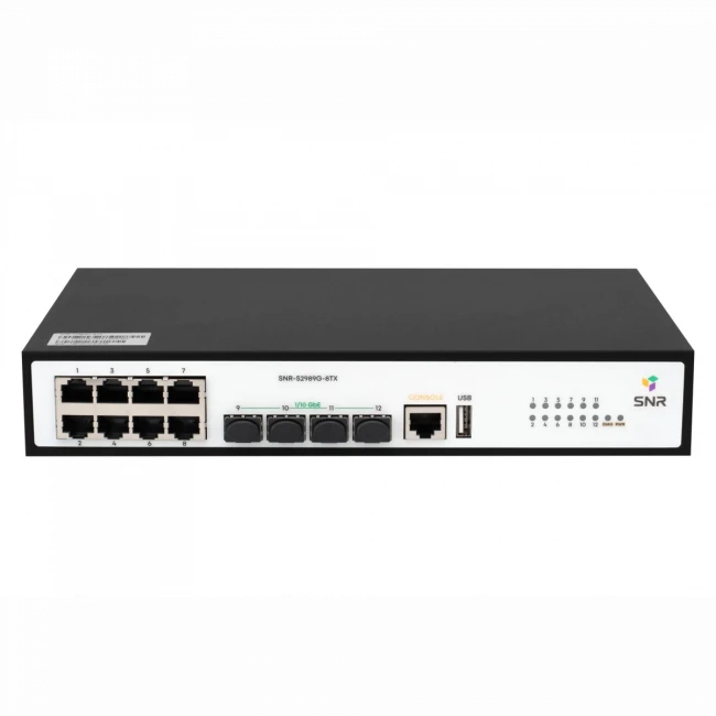 Коммутатор SNR SNR-S2989G-8TX — для бизнеса и офиса
