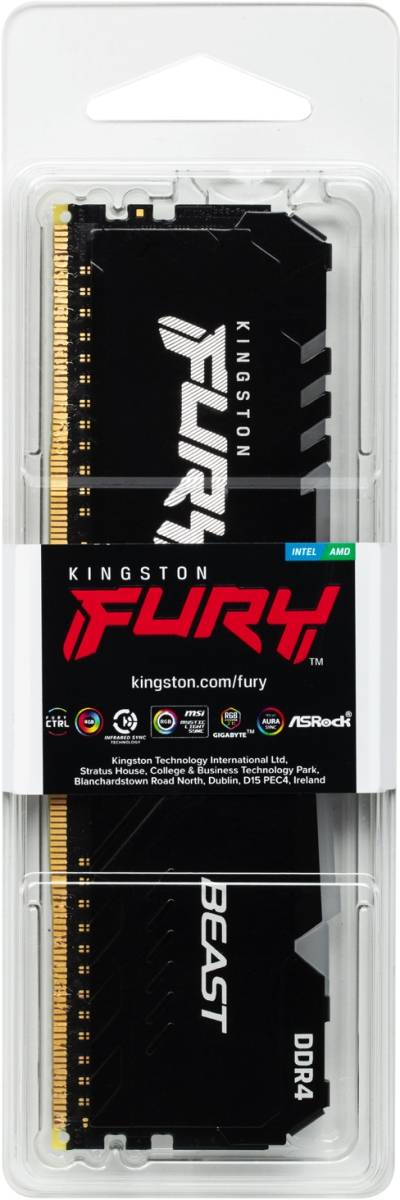 Память оперативная Kingston FURY Beast RGB KF437C19BB1A/16 — для бизнеса и офиса Память оперативная Kingston FURY Beast RGB KF437C19BB1A/16 — для бизнеса и офиса