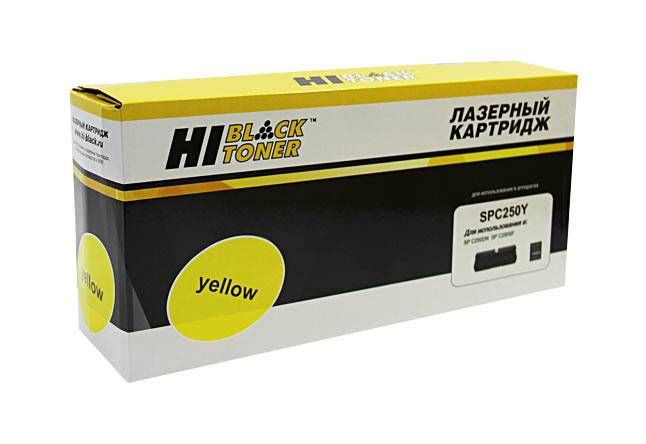 Картридж Hi-Black (HB-SPC250Y) для Ricoh Aficio SP C250DN/C250SF/C260/C260/C261SF, Y, 1,6K — для бизнеса и офиса Картридж Hi-Black (HB-SPC250Y) для Ricoh Aficio SP C250DN/C250SF/C260/C260/C261SF, Y, 1,6K — для бизнеса и офиса