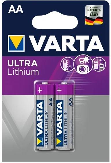 Батарейка Varta ULTRA FR6 AA BL2 Lithium 1.5V (6106) (2/20/200) (2 шт.) VARTA 06106301402 — для бизнеса и офиса Батарейка Varta ULTRA FR6 AA BL2 Lithium 1.5V (6106) (2/20/200) (2 шт.) VARTA 06106301402 — для бизнеса и офиса