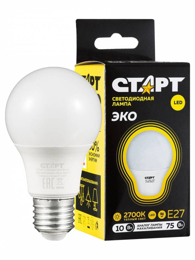Лампа светодиодная СТАРТ груша E27 10W 3000К Лампа светодиодная СТАРТ груша E27 10W 3000К — для бизнеса и офиса Лампа светодиодная СТАРТ груша E27 10W 3000К Лампа светодиодная СТАРТ груша E27 10W 3000К — для бизнеса и офиса