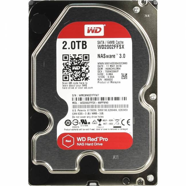 Жесткий диск Western Digital Red Pro 2TB (WD2002FFSX) — для бизнеса и офиса