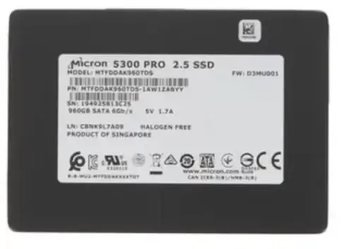 Твердотельный накопитель Crucial MTFDDAK960TDS-1AW1ZA — для бизнеса и офиса Твердотельный накопитель Crucial MTFDDAK960TDS-1AW1ZA — для бизнеса и офиса