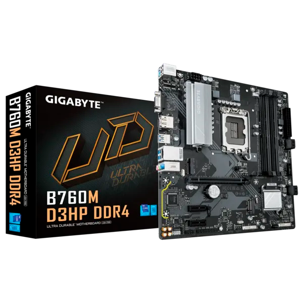 Материнская плата GIGABYTE B760M D3HP DDR4 — для бизнеса и офиса Материнская плата GIGABYTE B760M D3HP DDR4 — для бизнеса и офиса