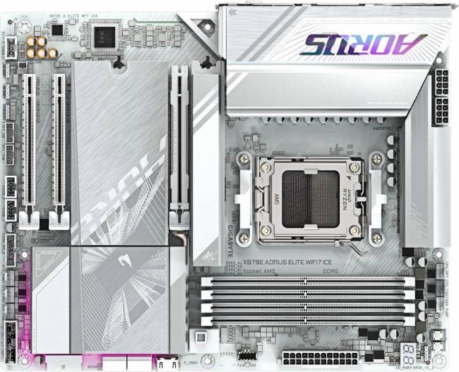 Материнская плата Gigabyte X870E AORUS ELITE WIFI7 ICE — для бизнеса и офиса Материнская плата Gigabyte X870E AORUS ELITE WIFI7 ICE — для бизнеса и офиса