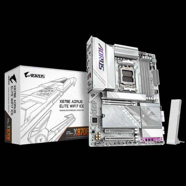 Материнская плата Gigabyte X870E AORUS ELITE WIFI7 ICE — для бизнеса и офиса Материнская плата Gigabyte X870E AORUS ELITE WIFI7 ICE — для бизнеса и офиса