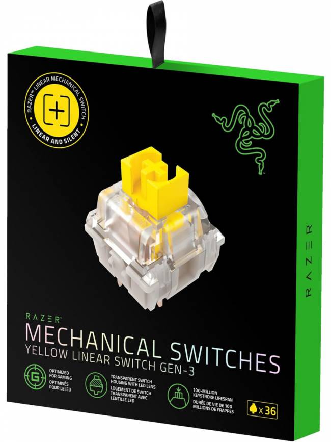 Набор свитчей для клавиатуры Razer Mechanical Switches Pack - Yellow Linear Switch Razer RC21-02040100-R3M1 — для бизнеса и офиса Набор свитчей для клавиатуры Razer Mechanical Switches Pack - Yellow Linear Switch Razer RC21-02040100-R3M1 — для бизнеса и офиса