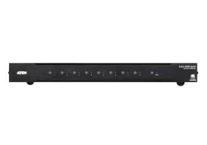 Переключатель, электрон.,4K HDMI, 8> 1 монитор,  без шнуров, (до 1920x1200 60Hz;HDTV 480p/720p/1080i/1080p;Ульт ДУ;порт RS232;20 метр.(24AWG)/15 метр.(28AWG);Б.П.220> 5.3V) ATEN VS0801HB