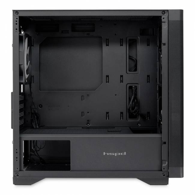 Корпус без блока питания HSPD M320-TGBK-ARGB — для бизнеса и офиса Корпус без блока питания HSPD M320-TGBK-ARGB — для бизнеса и офиса
