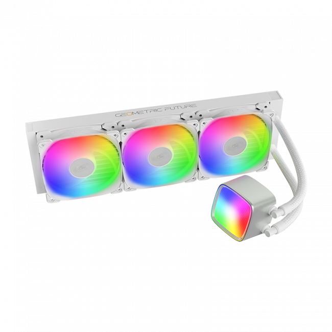 Система жидкостного охлаждения Geometric Future Eskimo Pro 360 White — для бизнеса и офиса Система жидкостного охлаждения Geometric Future Eskimo Pro 360 White — для бизнеса и офиса