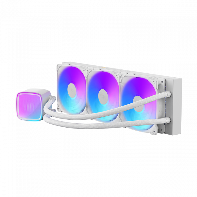 Система жидкостного охлаждения Geometric Future Eskimo Pro 360 White — для бизнеса и офиса Система жидкостного охлаждения Geometric Future Eskimo Pro 360 White — для бизнеса и офиса