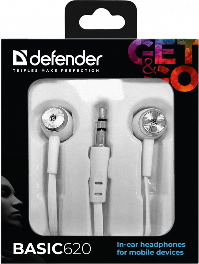 Defender Наушники вставки Basic 620 белый Defender Basic 620 — для бизнеса и офиса