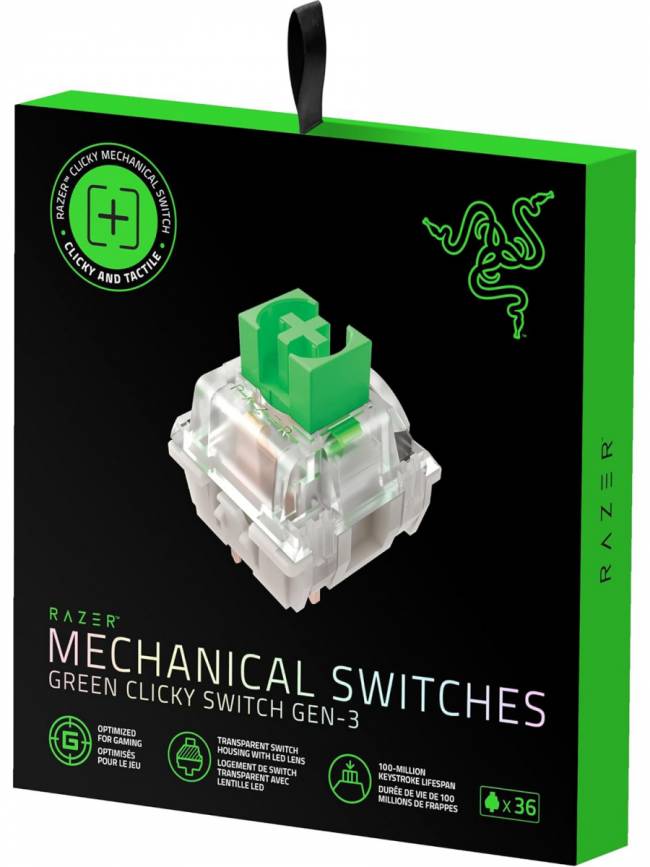 Набор свитчей для клавиатуры Razer Mechanical Switches Pack - Green Clicky Switch Razer RC21-02040200-R3M1 — для бизнеса и офиса Набор свитчей для клавиатуры Razer Mechanical Switches Pack - Green Clicky Switch Razer RC21-02040200-R3M1 — для бизнеса и офиса