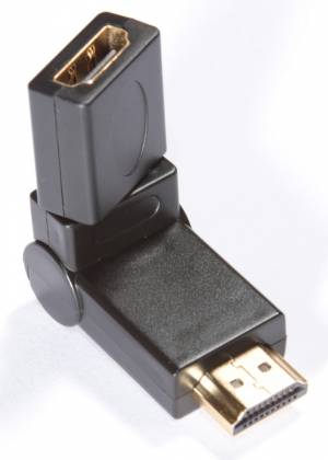 Greenconnect Адаптер переходник HDMI-HDMI GC- CV310 HDMI Тип А 19M AM / Тип А 19F AF 360 град, золотой разъем, пакет Greenconnect HDMI (m) - HDMI (f)