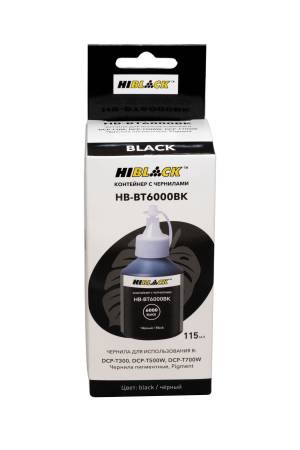 Контейнер с чернилами Hi-Black (HB-6000) для Brother DCPT300/500W/700W, BK pigm, 115ml