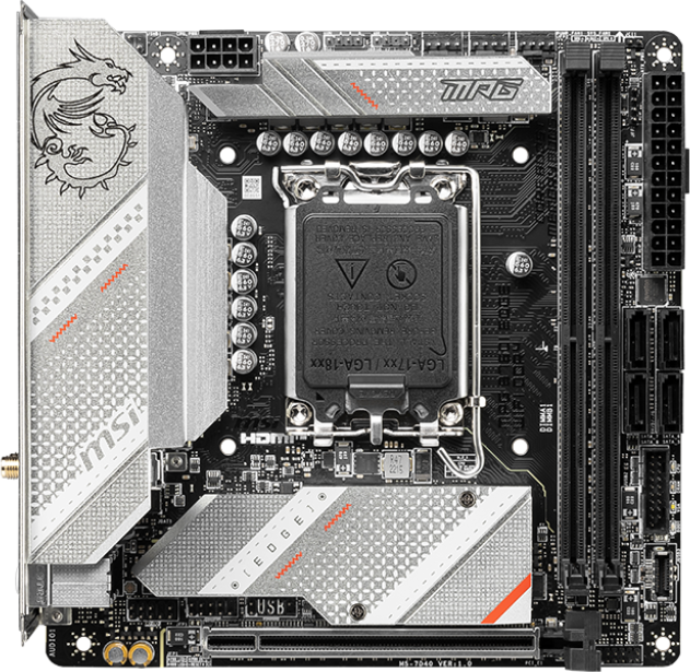Материнская плата MSI MPG B760I EDGE WIFI DDR4 — для бизнеса и офиса Материнская плата MSI MPG B760I EDGE WIFI DDR4 — для бизнеса и офиса