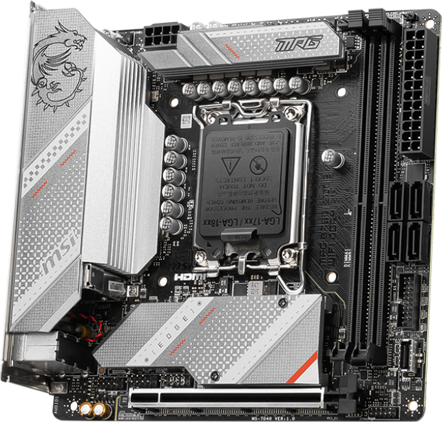 Материнская плата MSI MPG B760I EDGE WIFI DDR4 — для бизнеса и офиса Материнская плата MSI MPG B760I EDGE WIFI DDR4 — для бизнеса и офиса