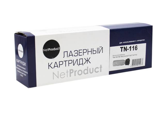 Тонер-картридж NetProduct (N-TN-116/TN-118) для Konica Minolta Bizhub 164, 5,5K — для бизнеса и офиса Тонер-картридж NetProduct (N-TN-116/TN-118) для Konica Minolta Bizhub 164, 5,5K — для бизнеса и офиса