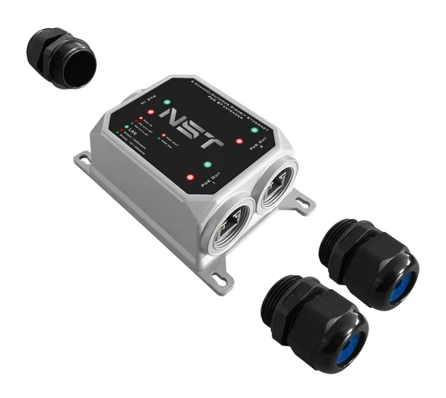 Уличный PoE удлинитель NST NS-EXSW-3GP/W — для бизнеса и офиса
