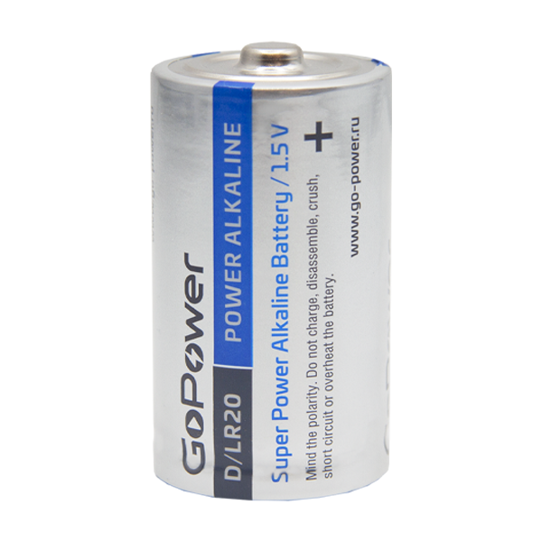Батарейка GoPower LR20 D BL2 Alkaline 1.5V (2/12/96) блистер (2 шт.) Батарейка GoPower LR20 D (00-00017862) — для бизнеса и офиса Батарейка GoPower LR20 D BL2 Alkaline 1.5V (2/12/96) блистер (2 шт.) Батарейка GoPower LR20 D (00-00017862) — для бизнеса и офиса
