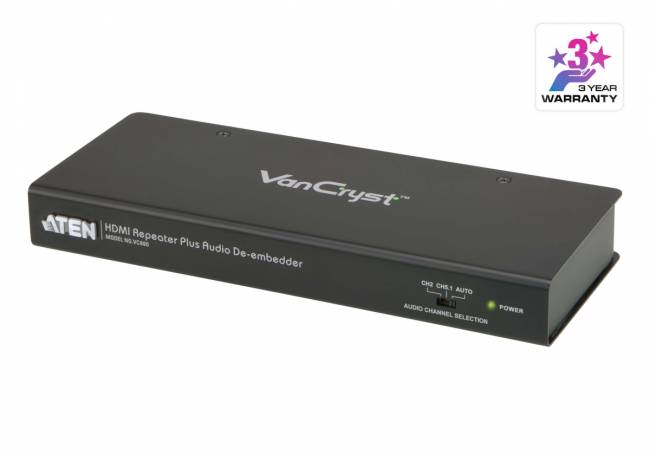 Конвертер, HDMI=>HDMI+AUDIO, HDMI>HDMI+TOSLINK(Optical)+RCA(Coaxial)+2xRCA(Stereo), Female, Б.П. 5.3V ATEN VC880 — для бизнеса и офиса Конвертер, HDMI=>HDMI+AUDIO, HDMI>HDMI+TOSLINK(Optical)+RCA(Coaxial)+2xRCA(Stereo), Female, Б.П. 5.3V ATEN VC880 — для бизнеса и офиса