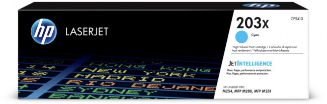 Тонер-картридж HP 203X Cyan Original LaserJet Toner Cartridge (CF541X) — для бизнеса и офиса