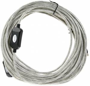 Кабель-адаптер USB2.0-repeater, удлинительный активный <Am-->Af> 15м Aopen/Qust <ACU823-15M> AOpen USB 2.0 Type-AM - USB 2.0 Type-AF 15м
