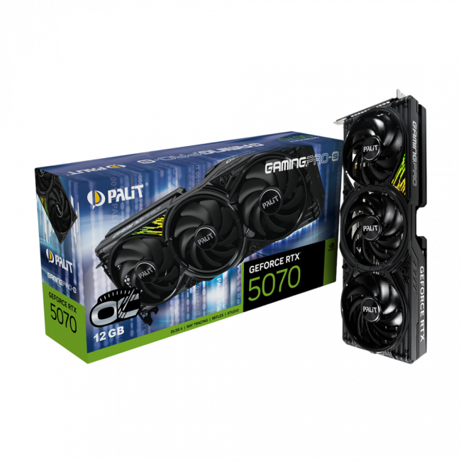 Видеокарта PALIT RTX5070 GAMINGPRO-S OC 12GB PALIT (NE75070T19K9-GB2050U) — для бизнеса и офиса