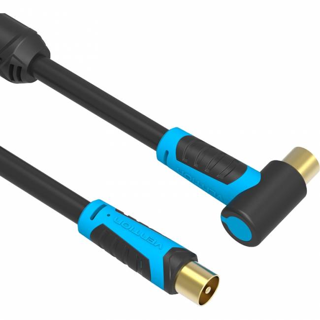 Кабель Vention антенный M/M угол 90 - 2м Антенный Vention TV M/TV M - 2 м (VAV-A02-B200) — для бизнеса и офиса
