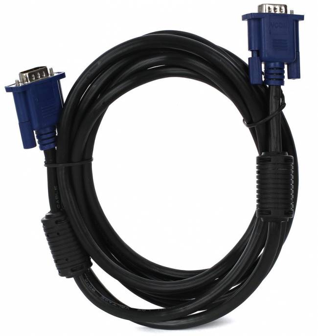 Кабель монитор-SVGA card (15M-15M) 3.0м 2 фильтра VCOM <VVG6448-3M> VCOM VGA (m) - VGA (m) 3м — для бизнеса и офиса