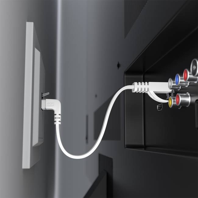 GCR Патч-корд PROF плоский 3.0m, UTP медь кат.6, белый, нижний угол, ethernet high speed 10 Гбит/с, RJ45, T568B Greenconnect GCR-54656 — для бизнеса и офиса